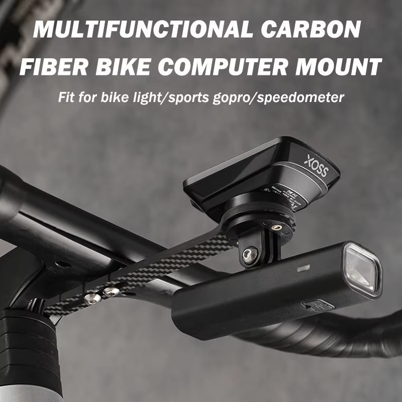 Support d'ordinateur de vélo en Fiber de carbone, pour chronomètre de vélo de route, support de compteur de vitesse, support étendu pour Garmin Bryton Wahoo