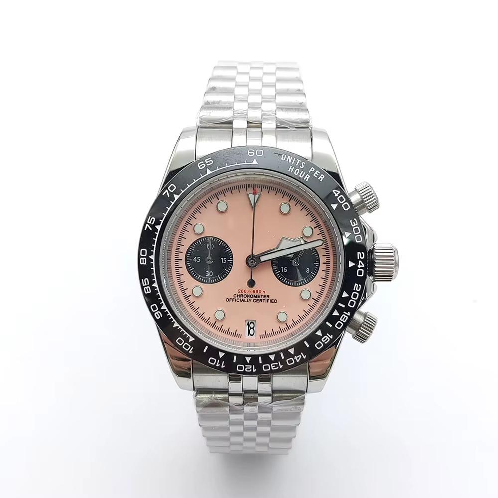 Mode 39.5MM montre à Quartz VK64 chronographe