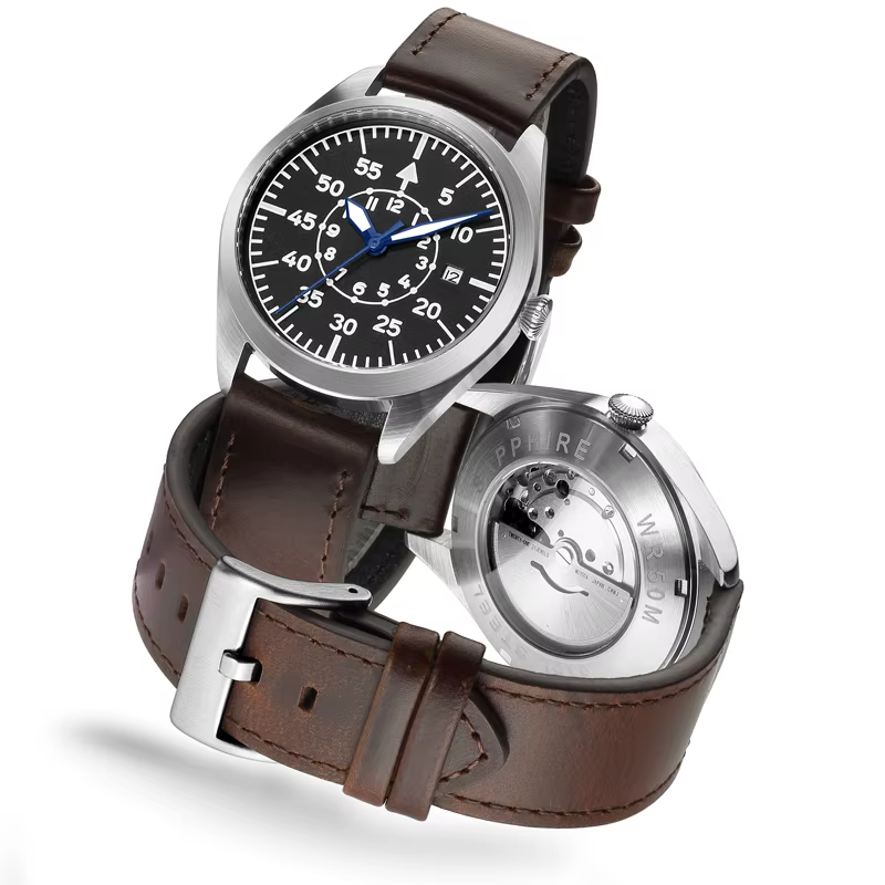 Flieger Montre pilote A Type B aviateur champ automatique Reloj Piloto Relogio Montre-bracelet mécanique Orologio Pilota