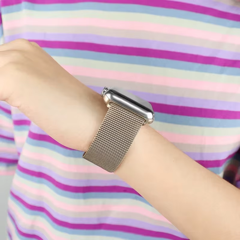 Boucle milanaise pour bracelets de montre Apple 45mm 44mm 40mm 41mm 42mm-46mm bracelet starlight iwatch série 8 7 6 5 SE 9 10 Ultra 2 49mm