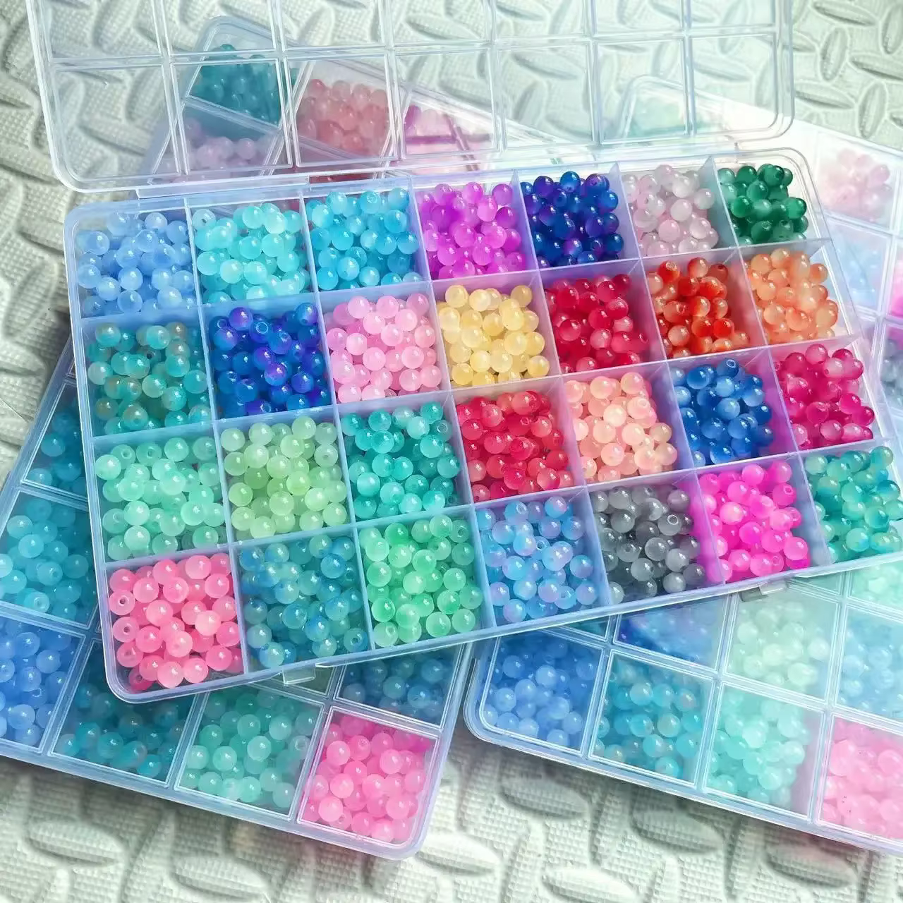 Kit de perles pour bracelet fait main pour enfants, perles en vrac pour collier, fabrication de bijoux en verre et cristal pour garçons et filles, accessoires de bijouterie