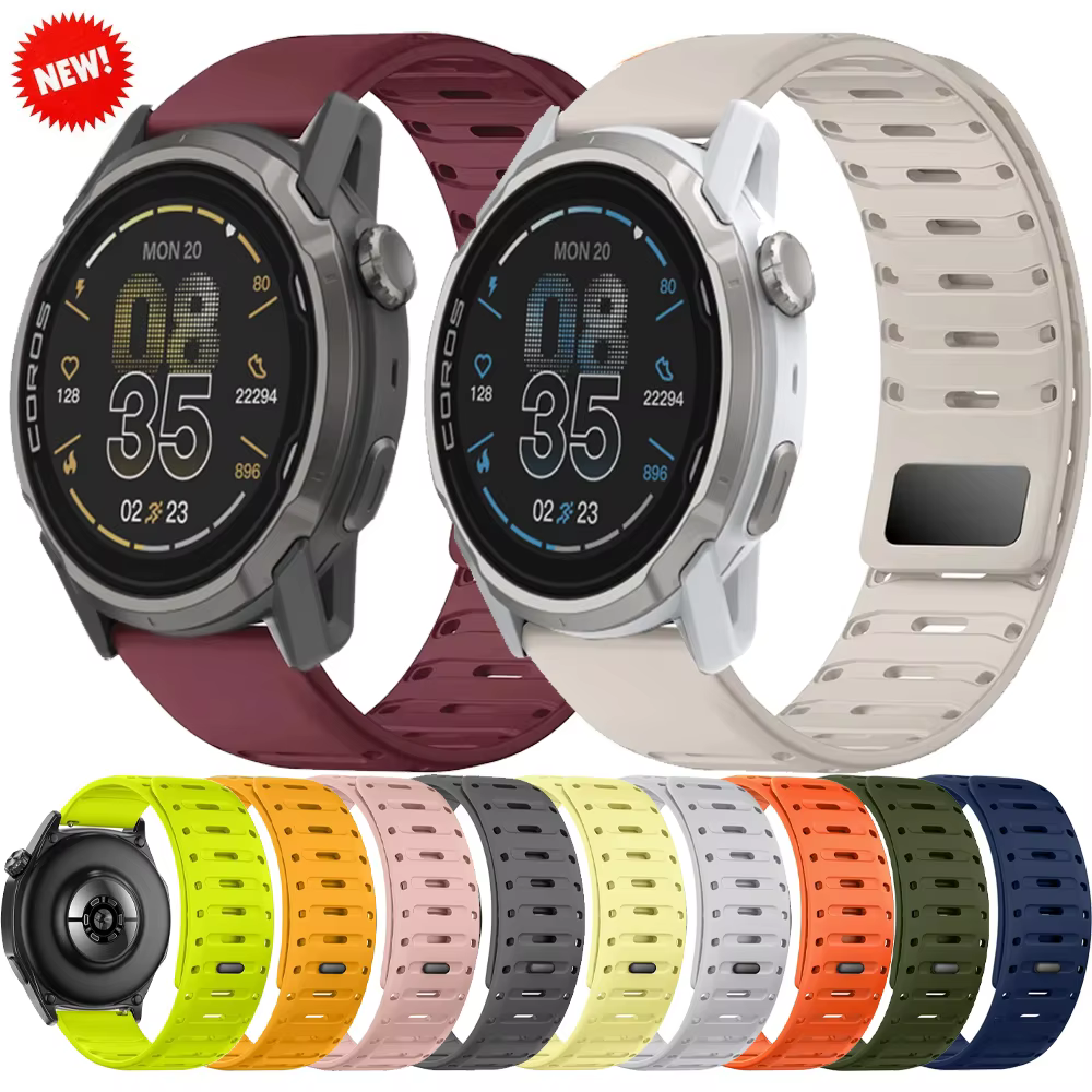 Bracelet en Silicone de 22mm pour montre COROS PACE Pro/4 APEX 4