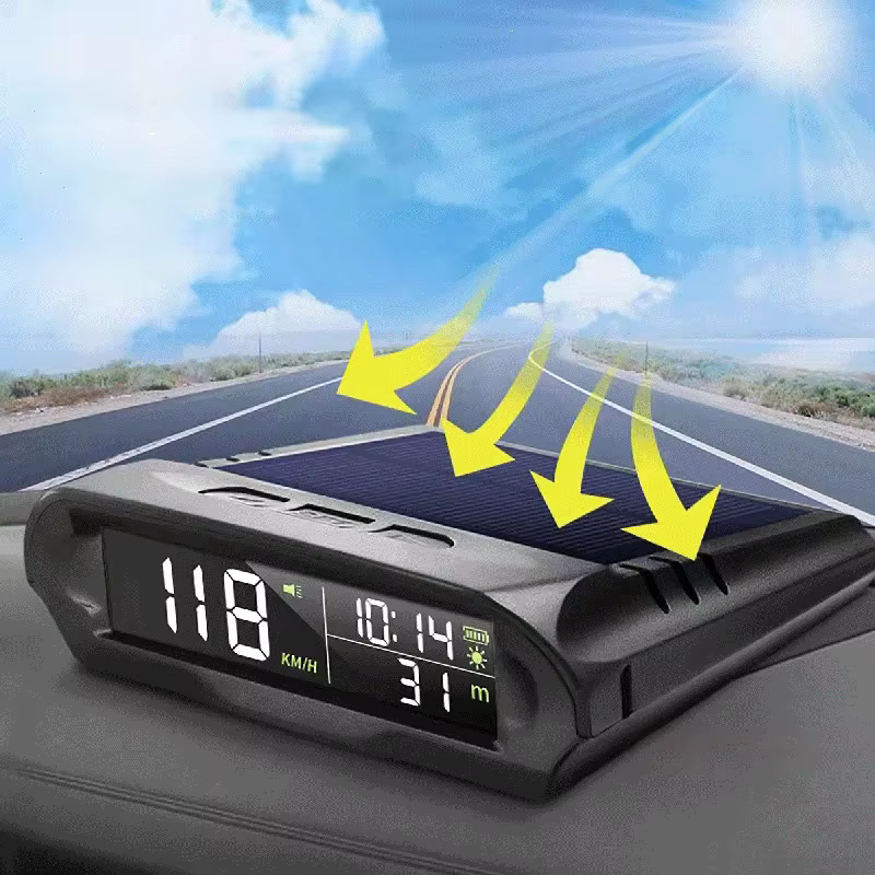 Compteur de vitesse GPS automatique avec charge solaire