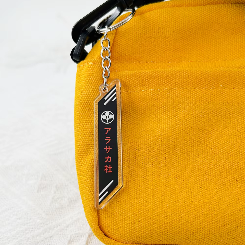 Arasaka Corporation Logo acrylique porte-clés Punk 2077 supercorporation symbole porte-clés jeu chaud périphérique pendentif