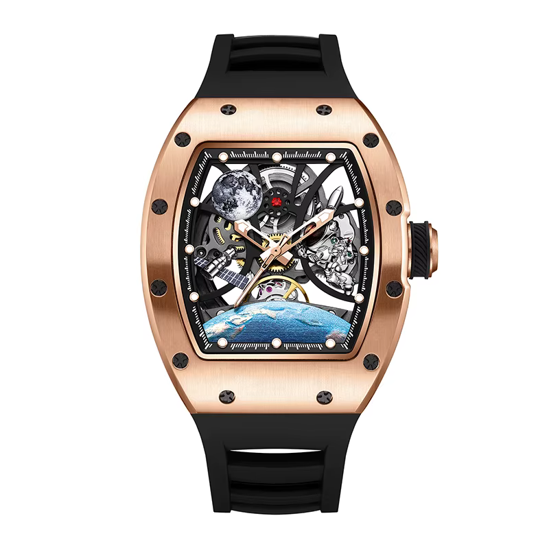 Montres pour hommes montre-bracelet mécanique automatique de luxe AR montre en verre saphir horloge étanche