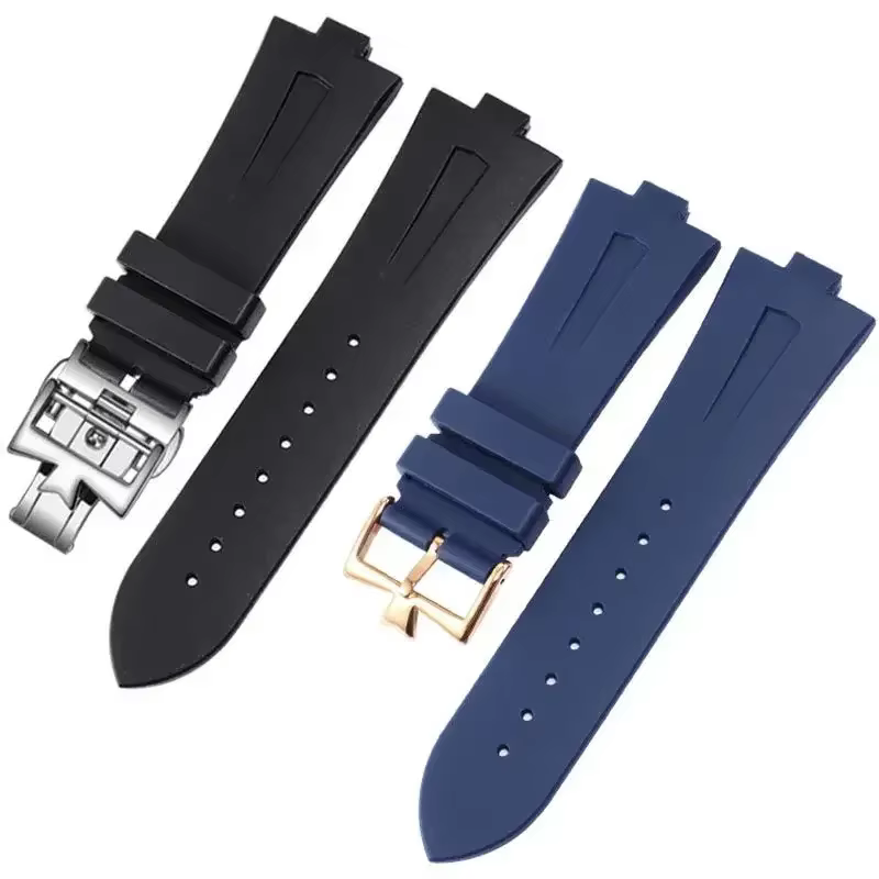 Bracelet de montre en caoutchouc pour Vacheron Constantin outre-mer VC 47450 VC 49020