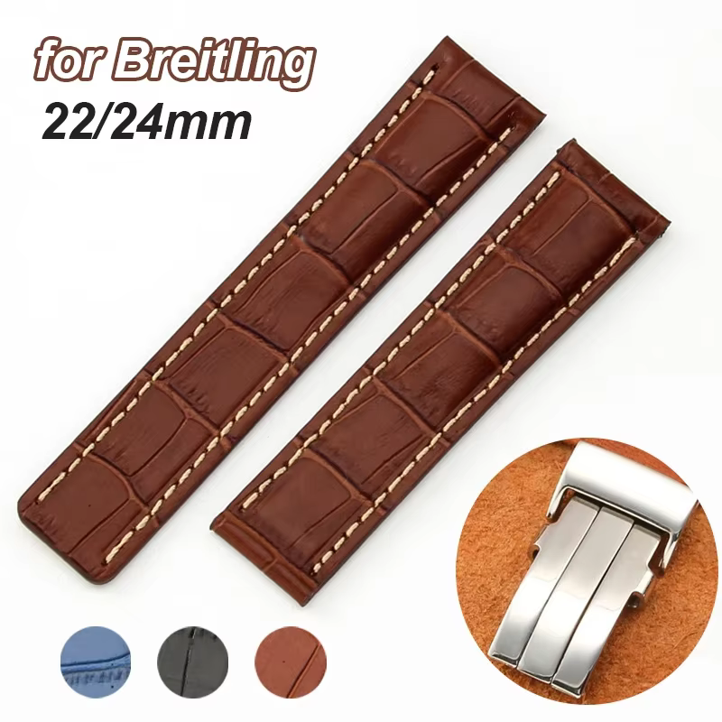 Bracelet de montre en cuir de vache véritable