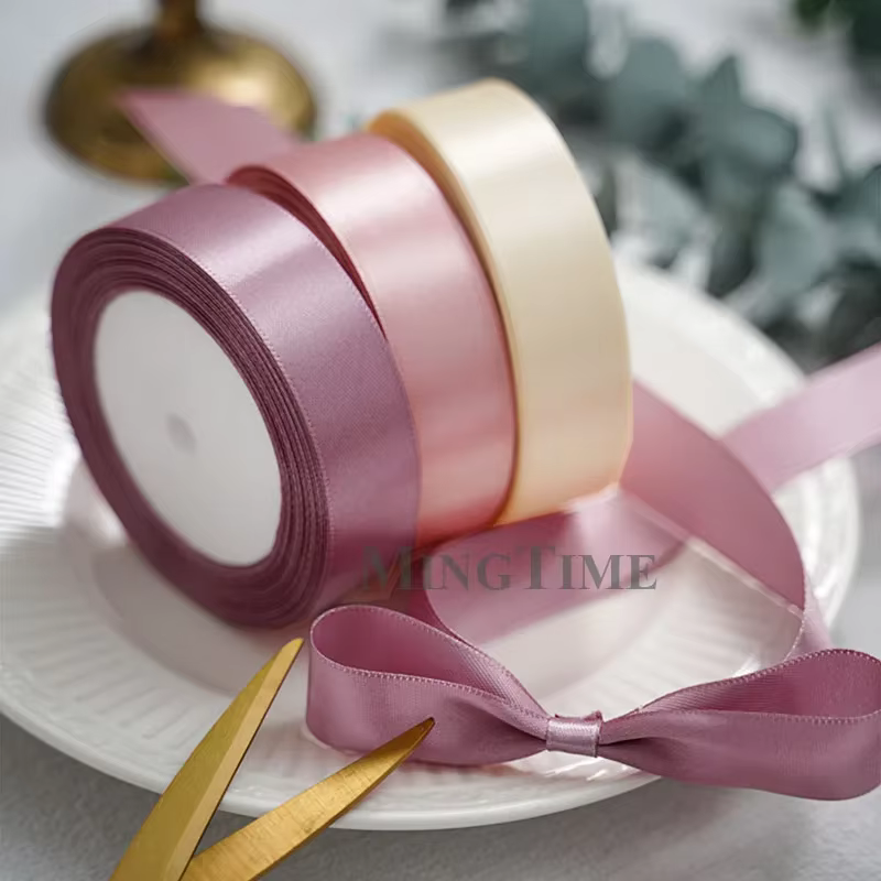 Ruban en Satin 22 mètres 6mm 10mm 15mm 25mm 38mm 50mm, parfait pour ceinture, nœud cadeau, bricolage artisanal, fourniture de décoration pour fête de mariage