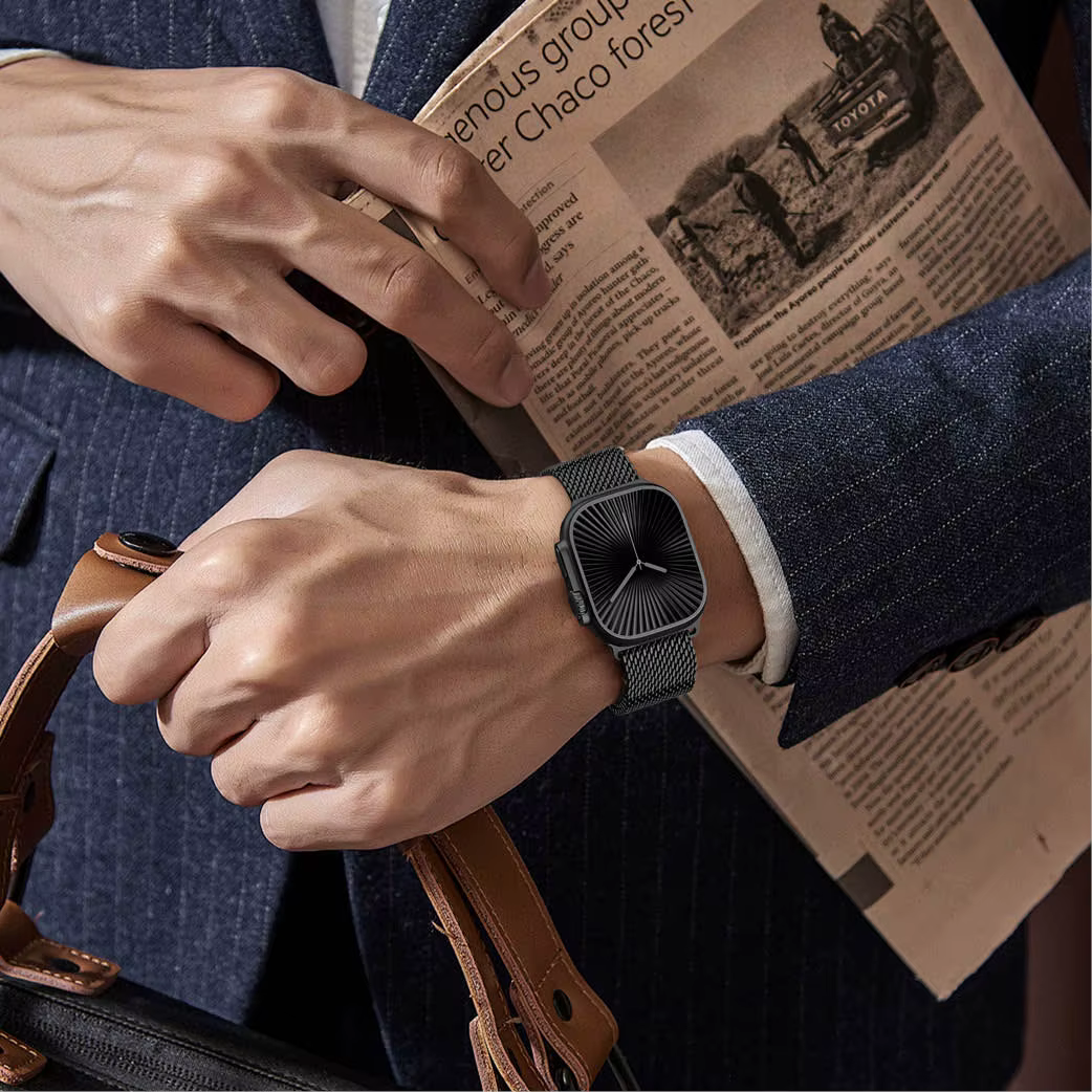 Boucle milanaise pour Apple Watch Ultra 3 bandes 49mm