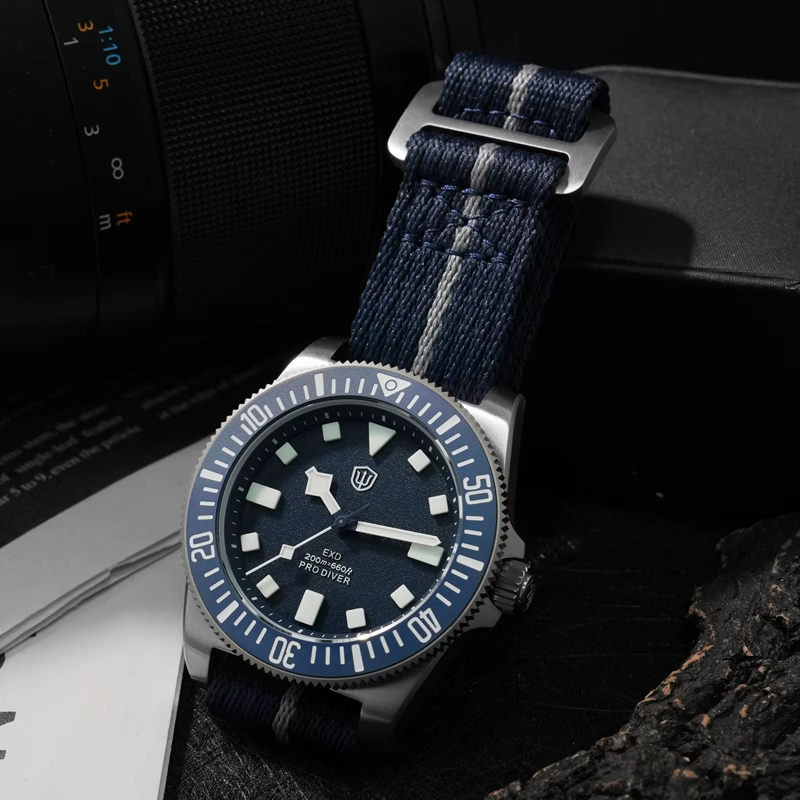 Watchdives EXD V2 40mm montre en titane échangeable X Design VH31 balayage deuxième mouvement montres à Quartz lumineux étanche 200M