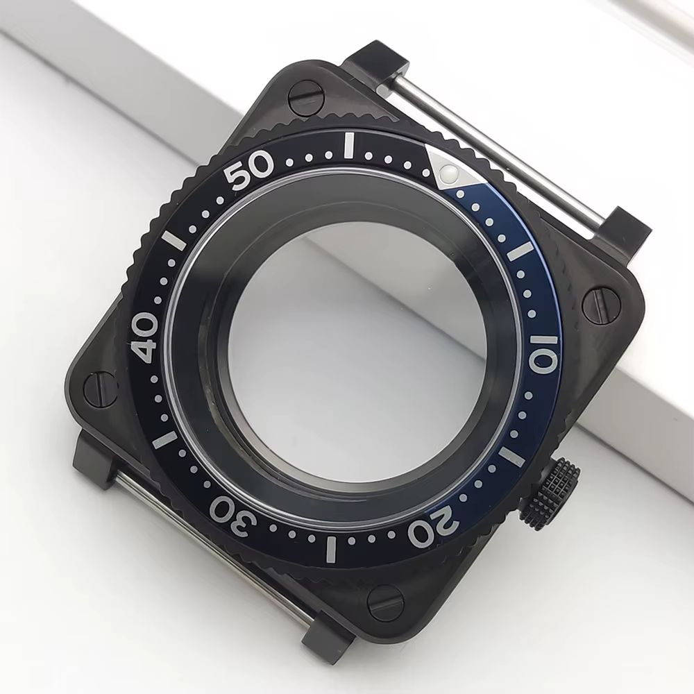 Boîtier de montre carré noir SKX007