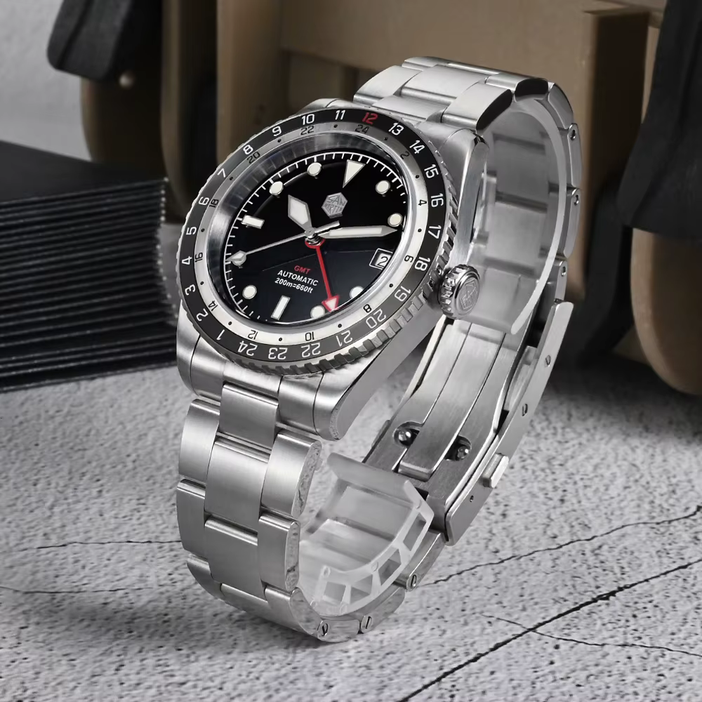 San Martin-Montre-bracelet mécanique automatique pour homme