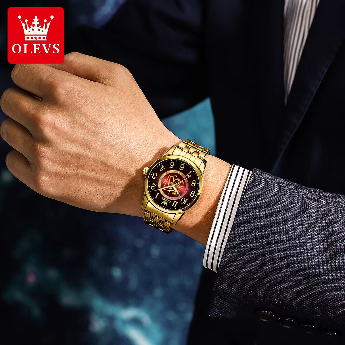 Montre à quartz étanche en acier inoxydable pour homme