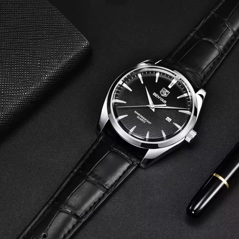 Benyar 5163 Top marque de luxe montres militaires en cuir