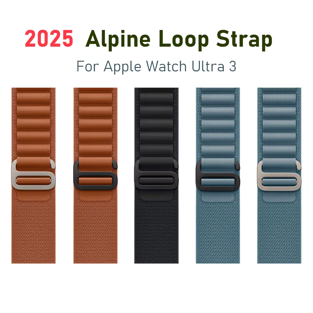 Bracelet à boucle alpine pour Apple Watch Ultra 3 bandes 49mm