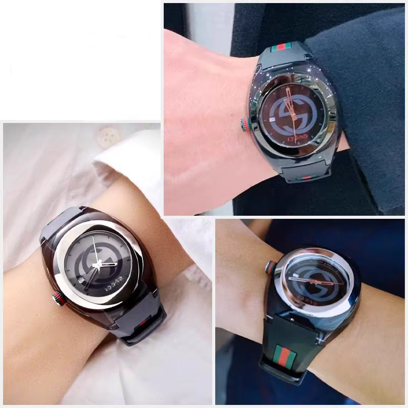 Bracelet de montre en caoutchouc pour Gucci YA137/YA137107A