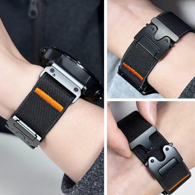 Bracelet de montre 22mm 26mm pour Garmin Fenix 8 7 Pro 7S 6X 5X 5Plus Venu 3 47mm 41mm bracelet Parachute correa bandes Garmin Forerunner