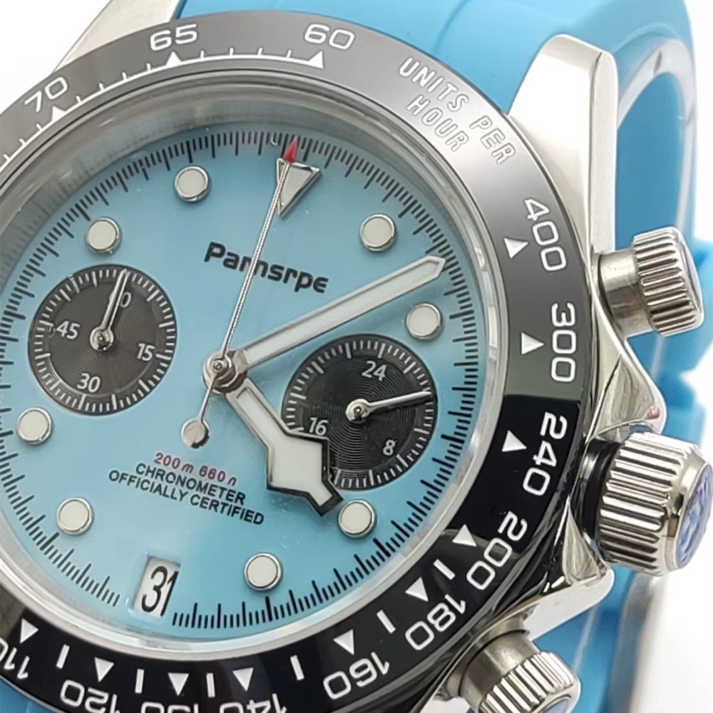 Nouveau chronographe VK64 montre à Quartz 39.5mm 316L acier inoxydable 50M étanche lumineux hommes sport affaires montres