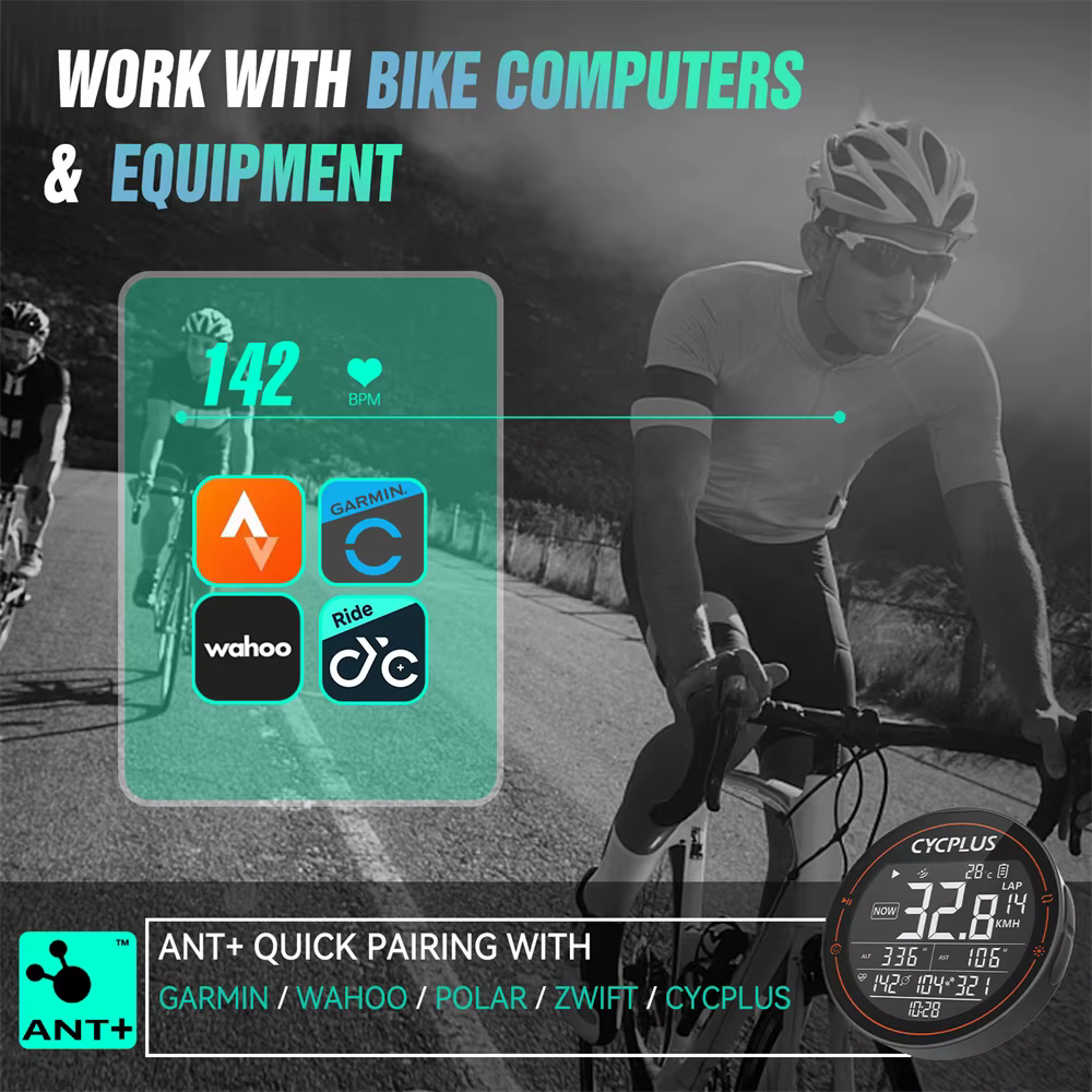 CYCPLUS capteur de fréquence cardiaque brassard ceinture de poignet Bluetooth ANT + moniteur de Fitness pour ordinateur de vélo GPS Garmin Wahoo