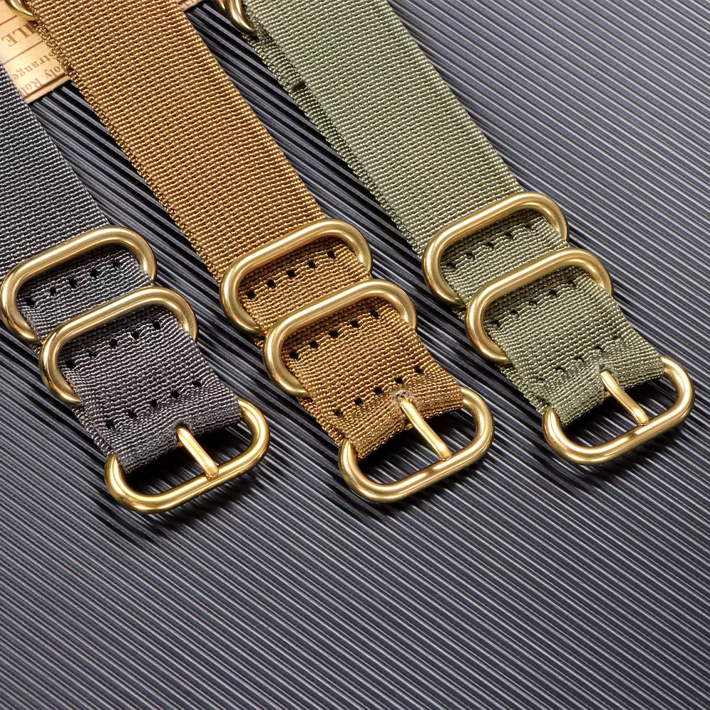 Bracelet de montre en nylon durable avec boucle dorée 18mm 20mm 22mm 24mm pour Omega pour Seiko