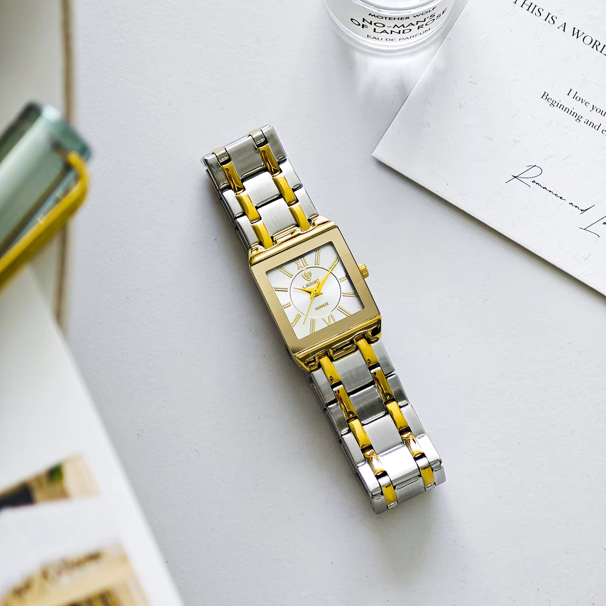 LIEBIG montre-bracelet à Quartz de luxe montre automatique de mode pour hommes femmes élégant bracelet en acier
