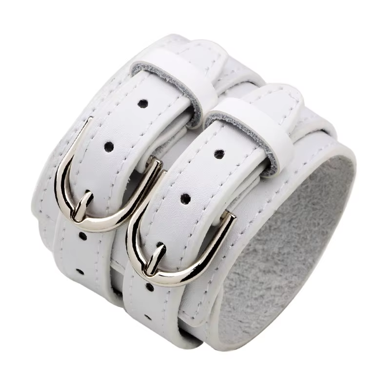 Bracelet large en cuir pour hommes