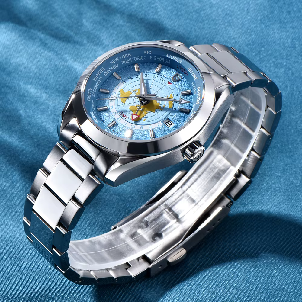 2026 PAGANI DESIGN heure mondiale GMT Zone carte montres pour hommes montre automatique