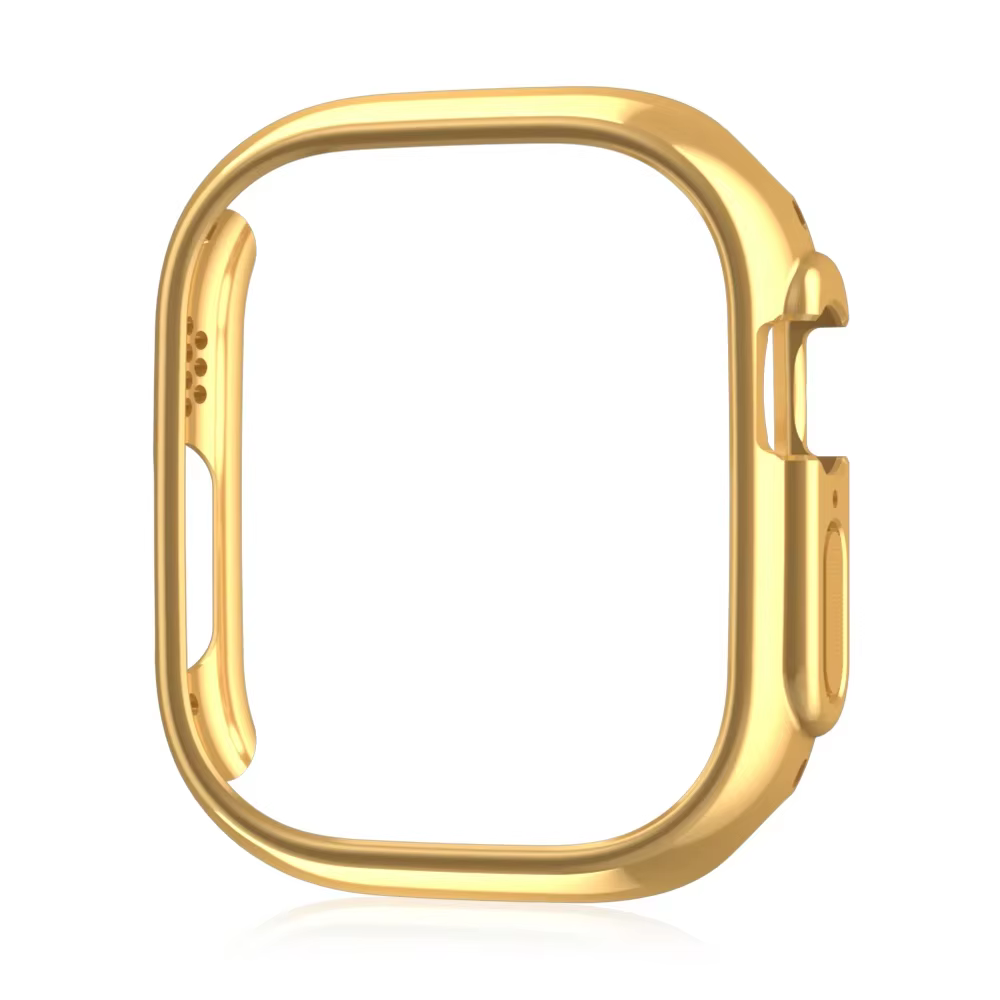 Pour Apple Watch 38 40 42 45 ultra3 49mm plaqué squelette couverture rigide PC pare-chocs cadre pour iWatch SE 11 10 9 8 7 6 5 4 SE3 étui