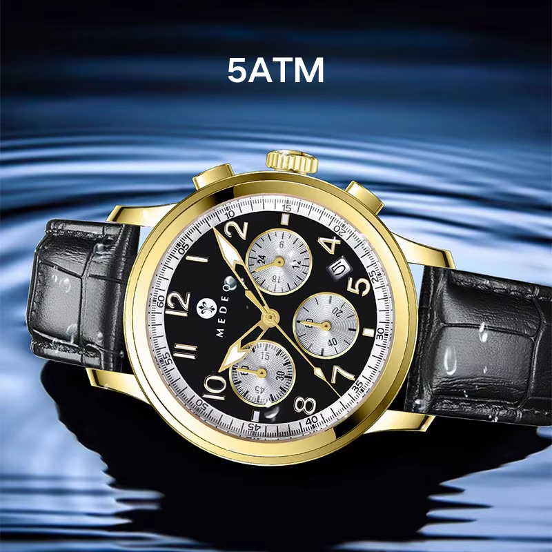 Montre à quartz chronographe série avec mouvement Sei-ko VD53B du Japon