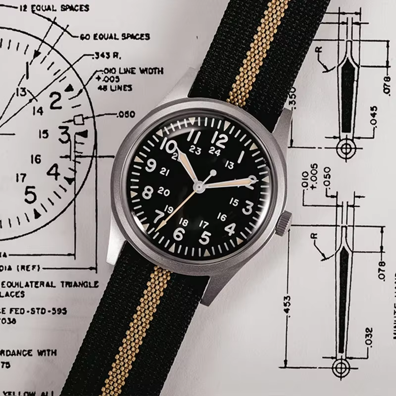 RDUNAE 2025 nouvelle montre à Quartz pour hommes MIYOTA Super 2035 RA03 34.5mm militaire étanche lumineux en acier inoxydable Reloj Hombre