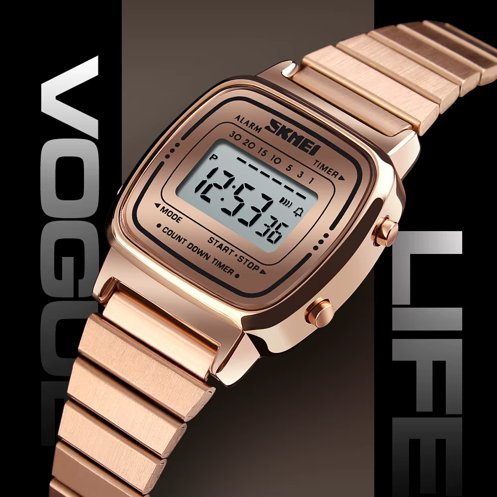 Montre Numérique Étanche à Petit Cadran pour Femme