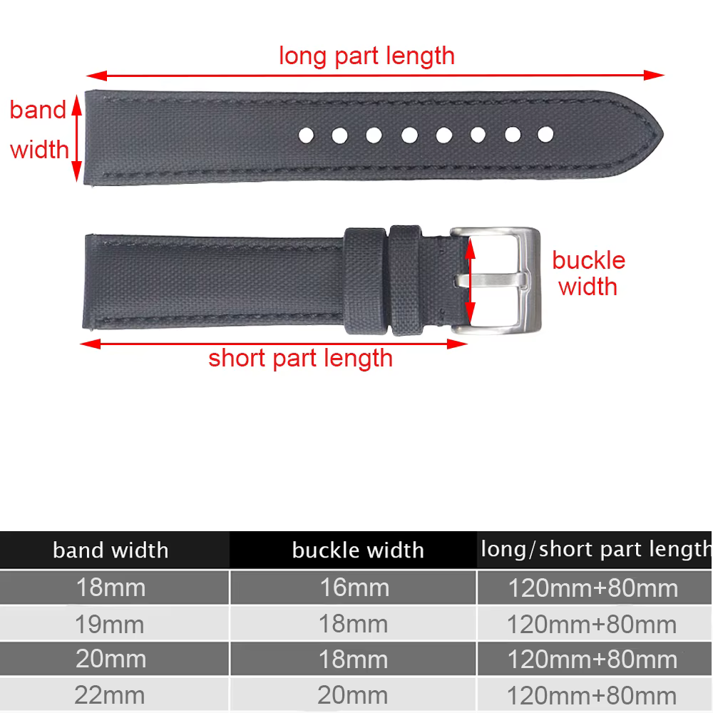 Bracelet de montre en tissu imperméable de qualité supérieure