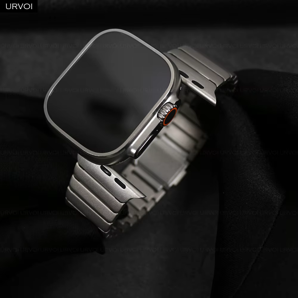 Bracelet à maillons URVOI pour Apple Watch Ultra 3 2 bandes Series11 10 9