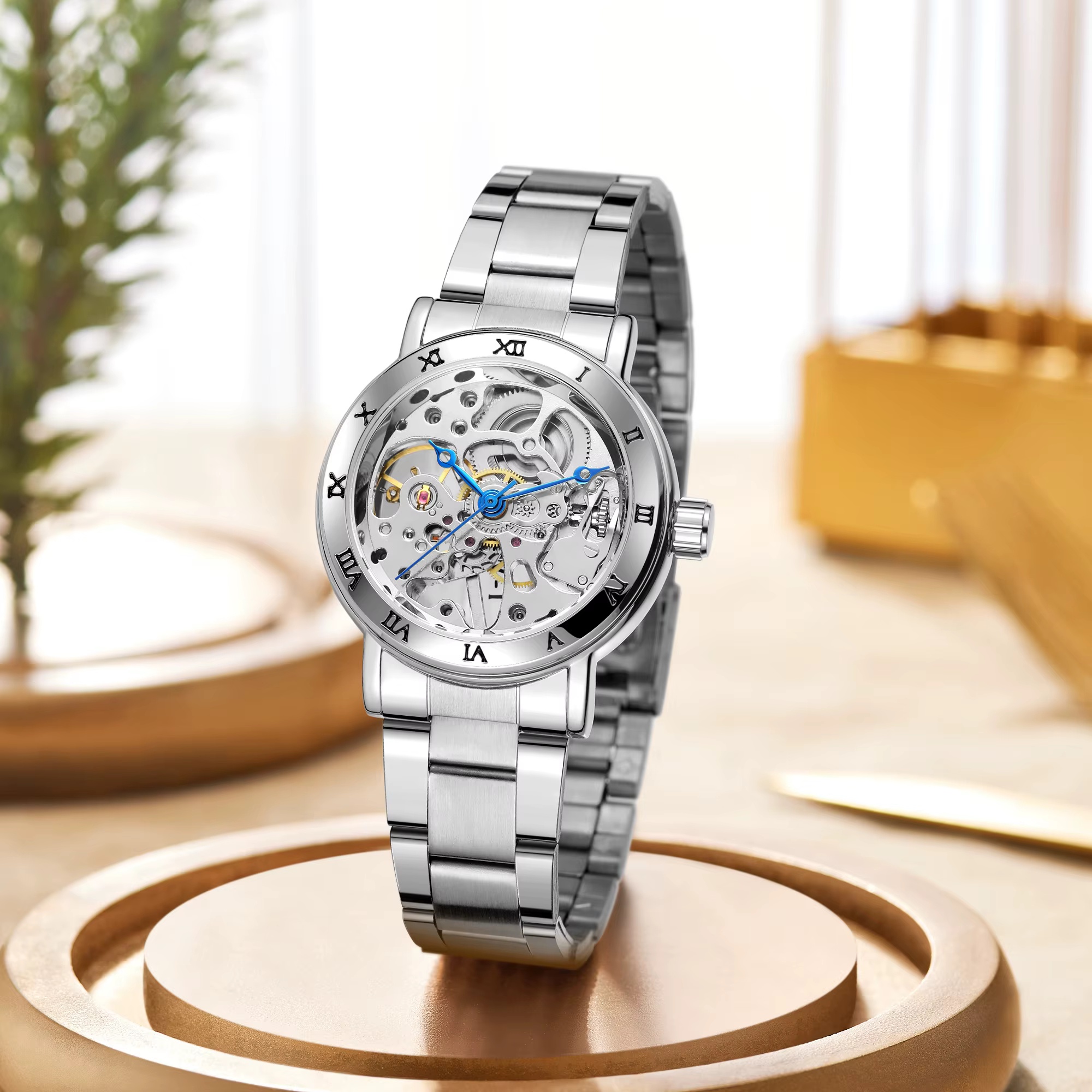 WINNER – montre mécanique squelette pour femmes