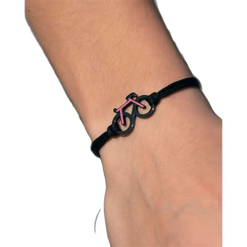 Bracelet de cyclisme de couleur noir rose