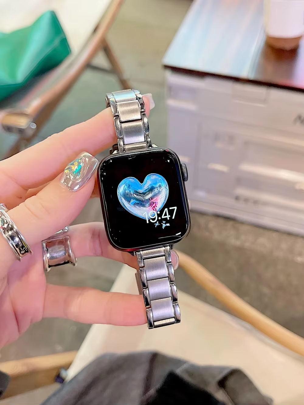 Bracelet en argent pour Apple Watch