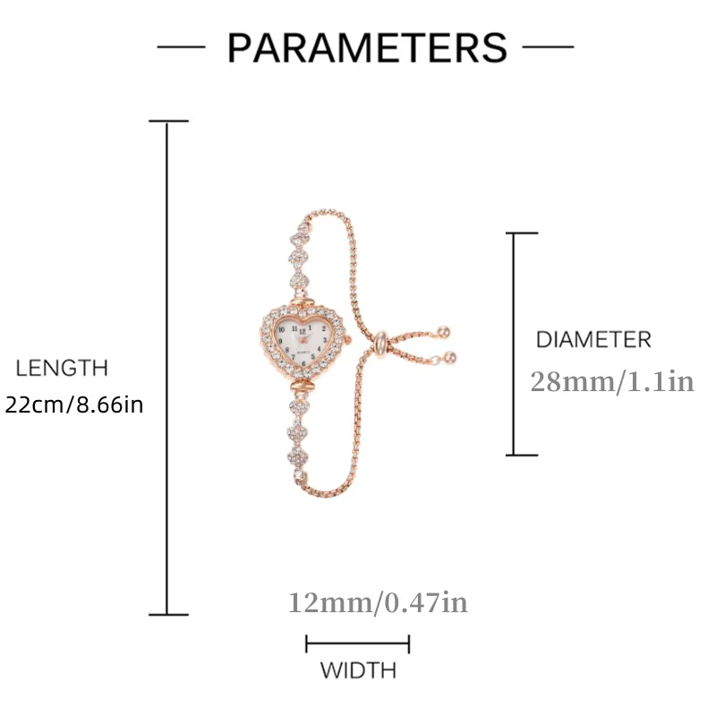 Montre femme coeur strass avec cadran étincelant et bracelet en alliage doré - Montre-bracelet à quartz compacte pour une élégance quotidienne