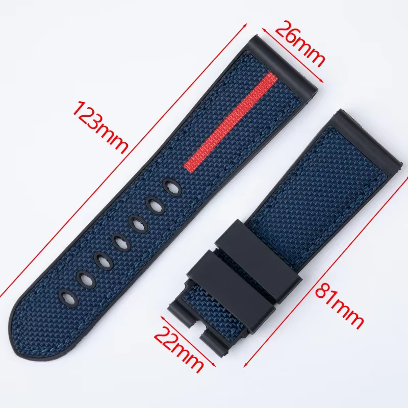 Bracelets de montre en toile et caoutchouc