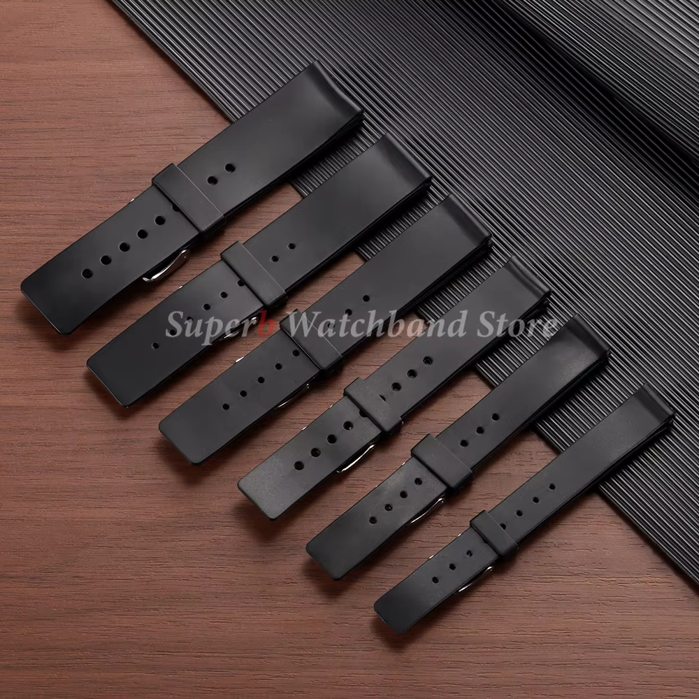 Bracelet de montre en plastique PVC 12mm 14mm 16mm 18mm 20mm 22mm