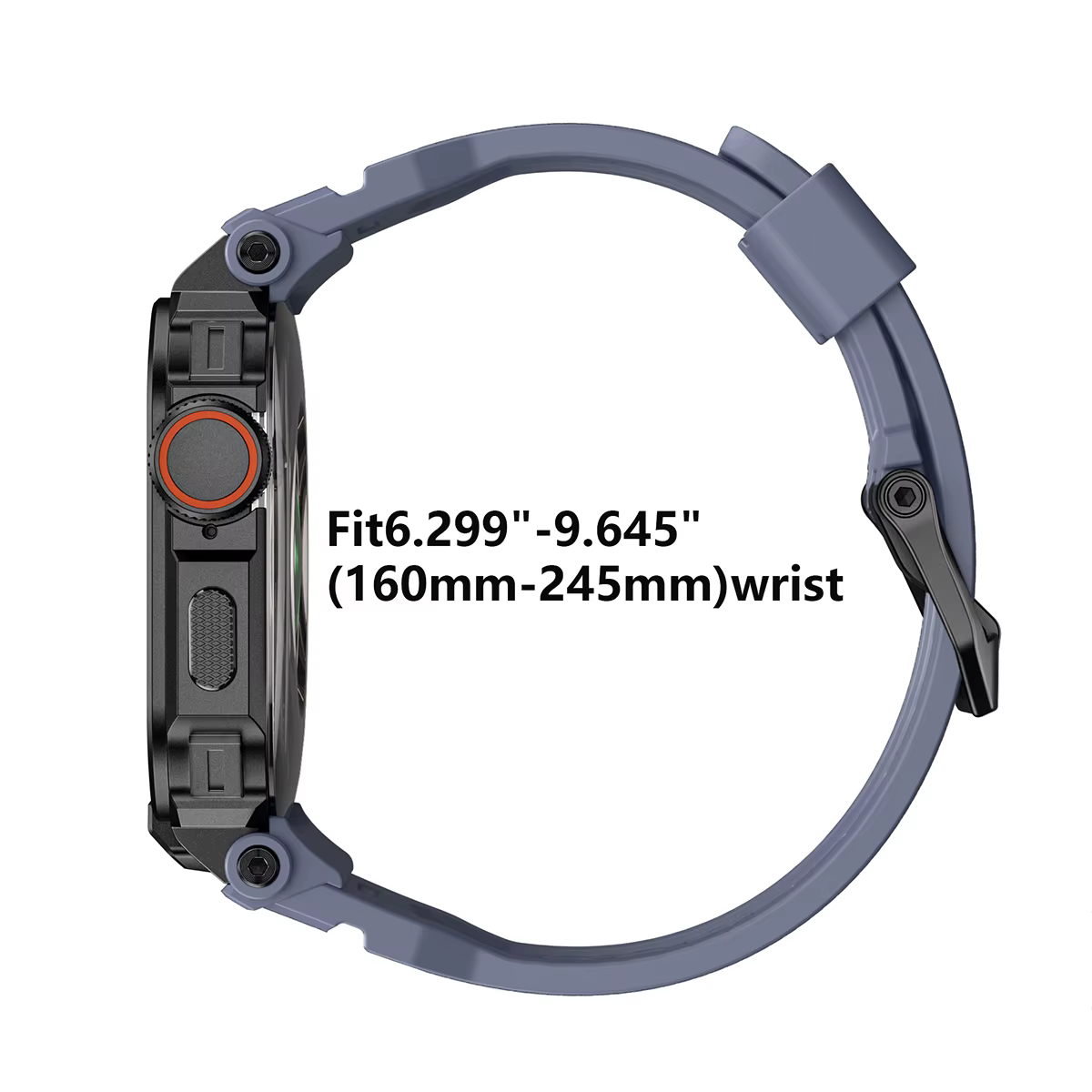 Bracelet d'intégration robuste avec étui pour Apple Watch 46mm 49mm