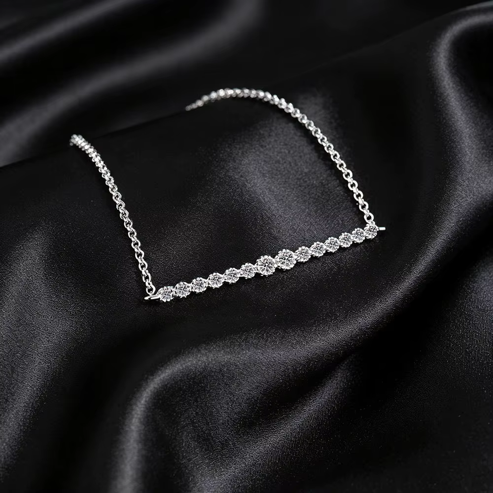 Bracelets en argent sterling S925 incrustés de moissanite VVS1, sertis de diamants ronds de 0,24 carat, style hip-hop, bijoux pour femmes, cadeaux