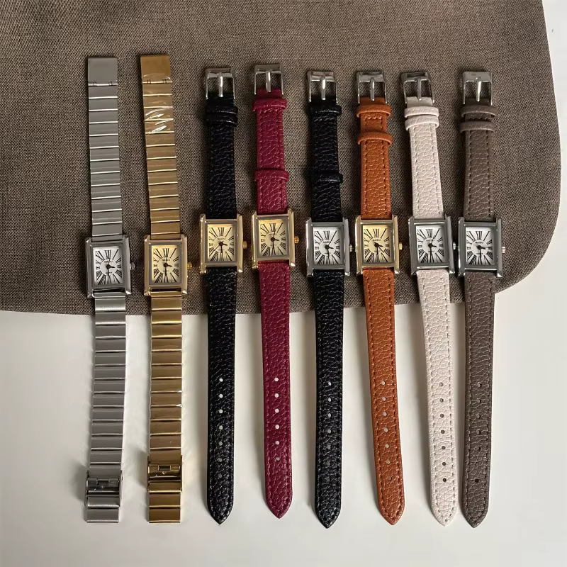 Offre spéciale femmes montre mode bracelet en cuir montres à Quartz de luxe cadran romain fille dames cadeau