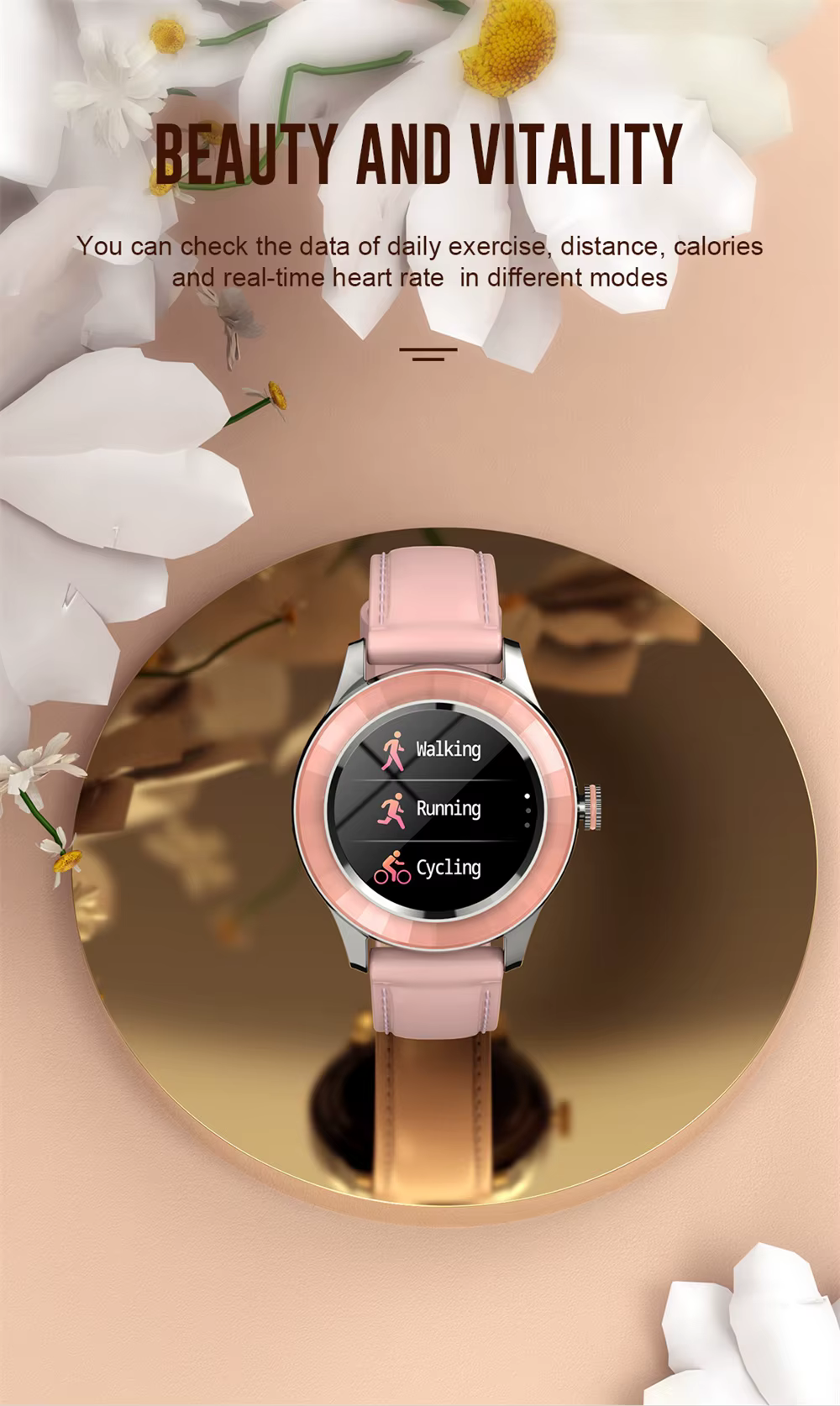 MISIRUN montre intelligente entièrement tactile écran rond