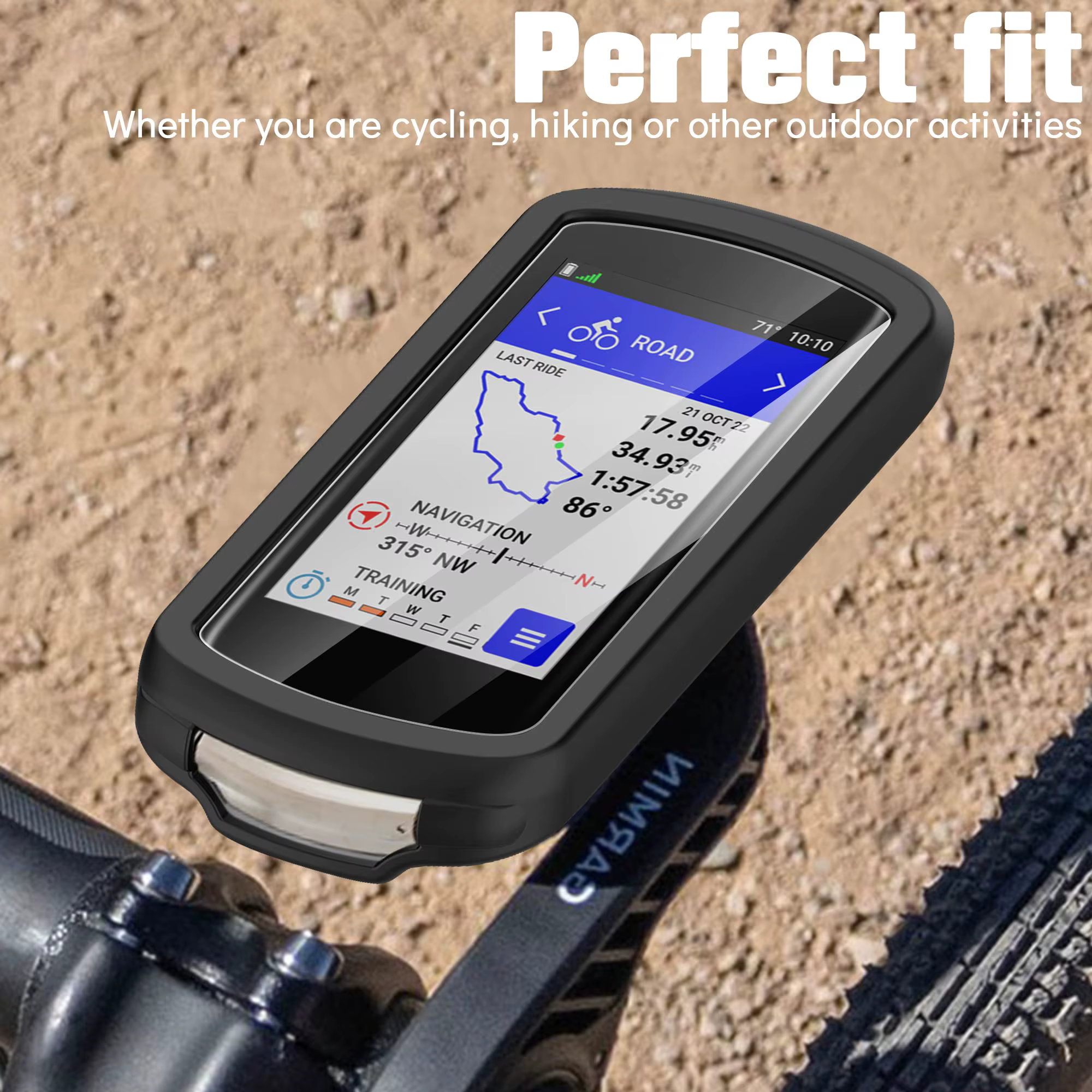 2 pièces verre trempé + étui pour Garmin Edge 1040 protecteur d'écran Film anti-rayures et housse de protection en Silicone souple accessoires
