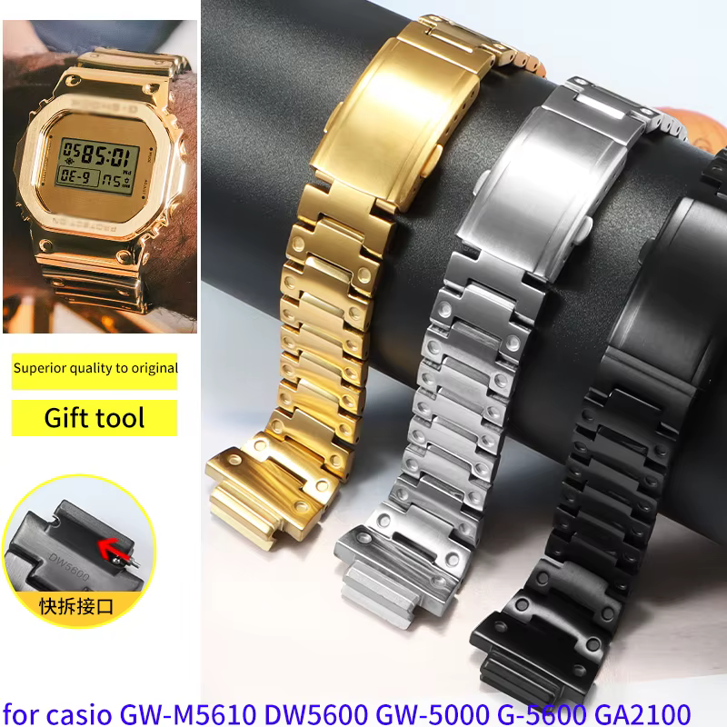 Bracelet modifié pour casio gshock GW-M5610 DW5600 GW-5000 G-5600 GA2100 GM5600 GM2100