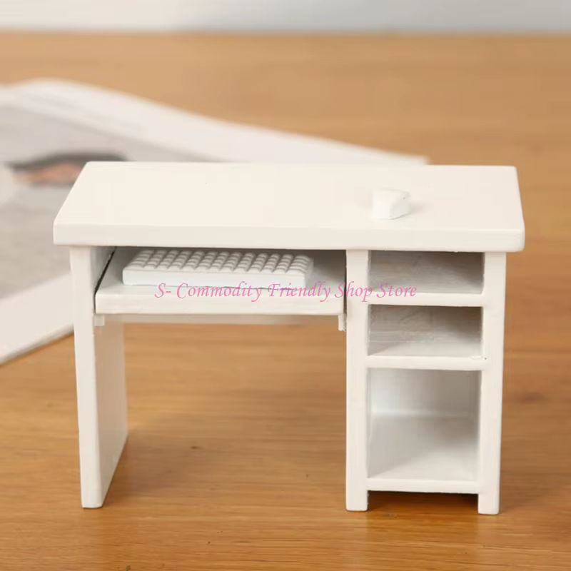 85ae 1/12 Scale Dollhouses Office bureau paire chaises avec disposition interchangeable pour les affichages miniatures