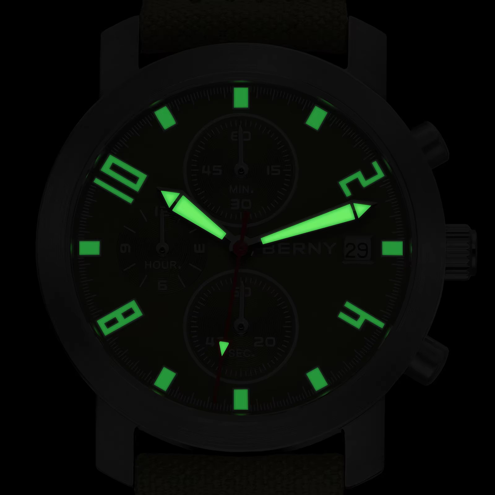 BERNY – montre chronographe pour hommes