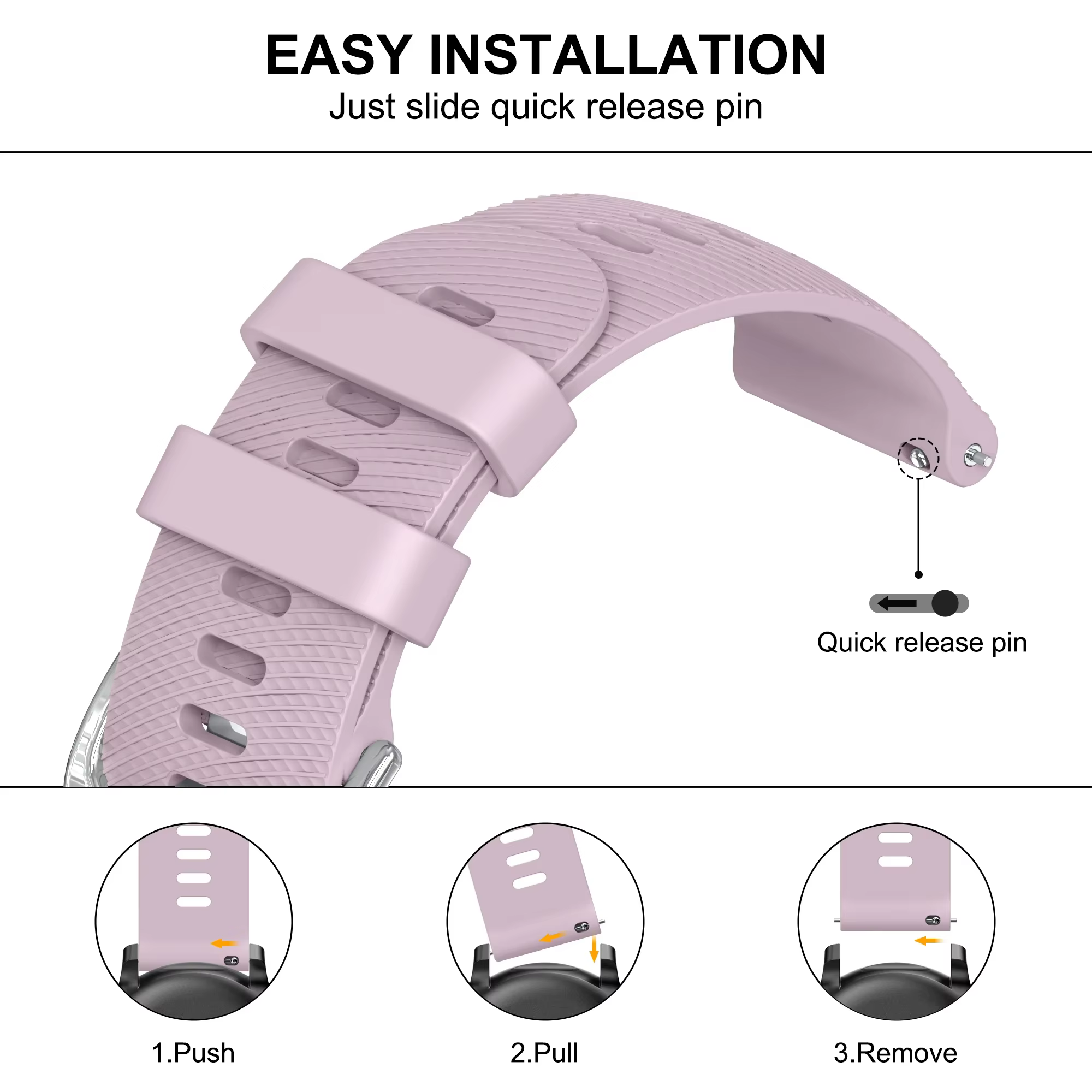 Bracelet 18/20/22mm pour Garmin Vivoactive 4 5 3 s/Venu 3 2s Sq 2 Plus/Forerunner 265 255S 645 245