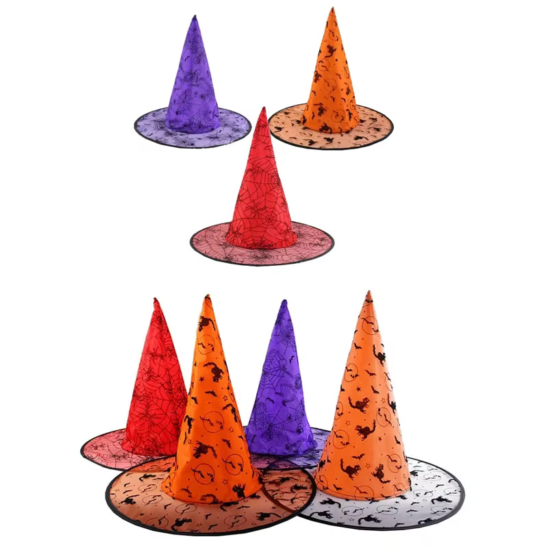 Accessoire de Costume d'halloween en toile d'araignée, chapeau de sorcière pour fournitures de fête d'halloween), décoration festive pour femmes et enfants, nouvelle collection