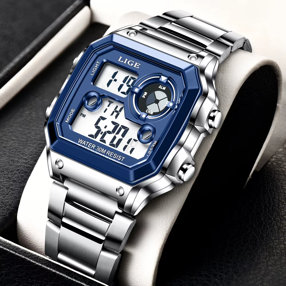 Montre numérique militaire étanche pour homme